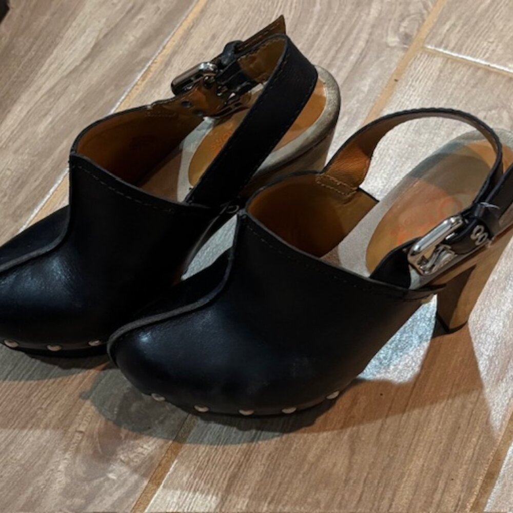 Michael Kors Black Slingback Clog Size 6